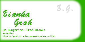 bianka groh business card